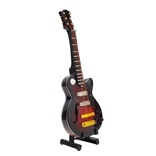 14 cm Miniatur Tilia Handwerk Gitarrenform E-Gitarre Instrument Modell mit Geschenk Paket von Hilitand