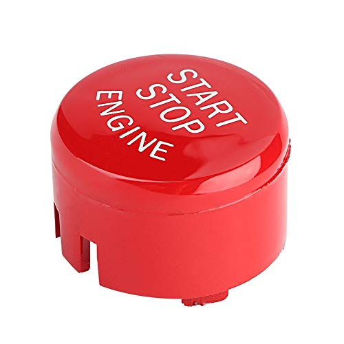 Abdeckung Motorstart-Stoppknopf G/F-Scheibe Unten Rot Schwarz Blau Start Stop Motorschalterknopf Autoersatzteil(Red) von Hilitand