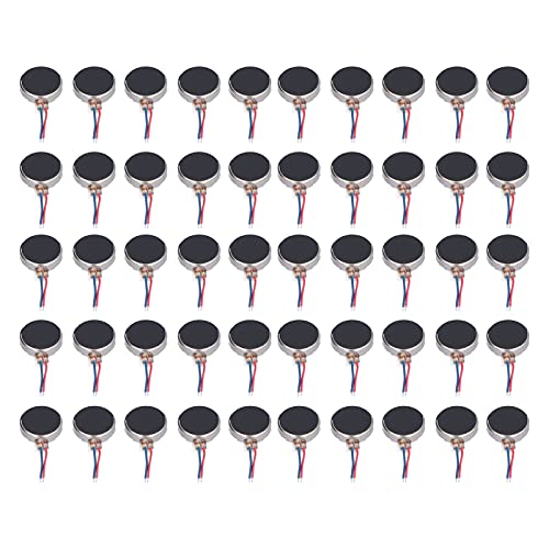 Hilitand 50Pcs Mini Vibrationsmotoren DC 3V 10x2,7mm Flacher Münze Typ Micro Vibrationsmotor für Smart Handy Pager von Hilitand