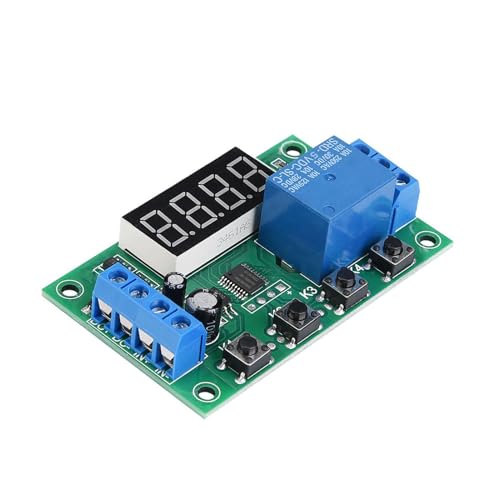 Hilitand Timer-Modul, LED-Anzeige, Schalter-Modul für Automatisierung, Relais, einstellbar (5 V) von Hilitand