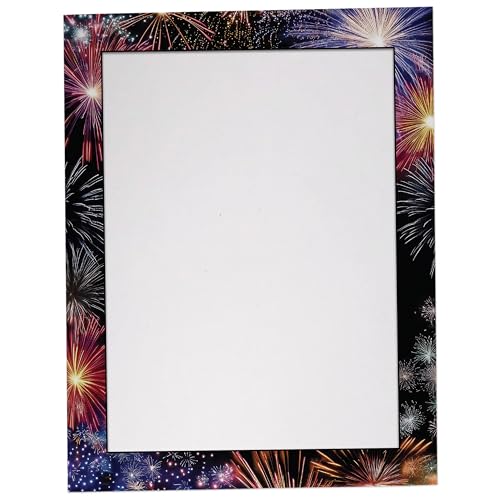 Feuerwerks-Bordüre, Briefpapier, 60 Blatt, ideal für Party-Einladungen, Feiern, patritoische Briefköpfe, Flyer Feuerwerks-Bordüre, Briefpapier, 60 Blatt, ideal für Party-Einladungen, Feiern, patritoische Briefköpfe, Flyer von Hill Valley Greetings
