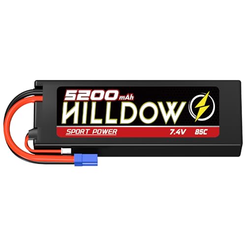 7,4V 2S Lipo Akku 85C 5200mAh RC Akku Hardcase mit EC5 Connector für 1/8 1/10 RC Fahrzeuge Car Slash RC Buggy Truggy RC Flugzeug Drone 7,4V 2S Lipo Akku 85C 5200mAh RC Akku Hardcase mit EC5 Connector für 1/8 1/10 RC Fahrzeuge Car Slash RC Buggy Truggy RC Flugzeug Drone von Hilldow