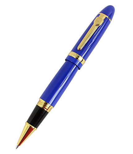 Jinhao 159 große schwere Fass Rollerball mit goldenem Clip - blau von Hillento
