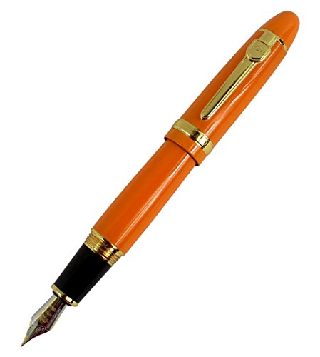 Jinhao 159 große schwere Fass mittlere Spitze Füllfederhalter mit goldenen Clip - orange von Hillento