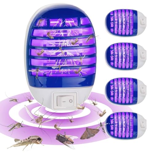 Hillylolly 4 Stück Elektrischer Insektenvernichter Steckdose, Elektrischer Insektenvernichter Mückenschutz, Mückenlampe, Elektrische Mückenfalle Steckdose, für Küche Schlafzimmer Esszimmer Hillylolly 4 Stück Elektrischer Insektenvernichter Steckdose, Elektrischer Insektenvernichter Mückenschutz, Mückenlampe, Elektrische Mückenfalle Steckdose, für Küche Schlafzimmer Esszimmer von Hillylolly