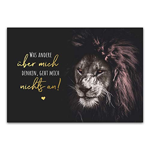 Him & I® - Postkarte mit Spruch - Was andere über mich denken, geht mich nichts an! - Maße: 11,5 cm x 16,5 cm von Him & I