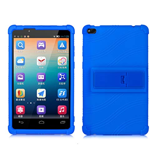 hminsen Lenovo Tab 4 8 Fall – hminsen (2017 New Design) Ultra Slim Soft Silikon Back Stand Cover für Lenovo Tab 4 8 tb-8504 F tb-8504 N Tablet za2b0009us, Hellblau Marineblau von HimSen