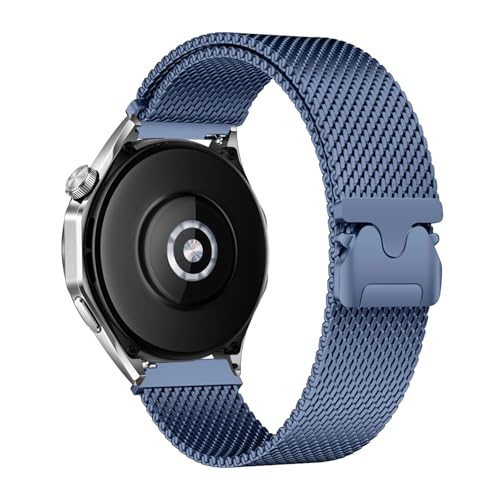 HinZann 22mm Uhrenarmband für Huawei Watch GT 5 46mm/Watch GT 5 Pro/Watch GT 4/Watch 4 46mm/Watch Ultimate, Edelstahl Mesh Ersatzarmband, Metall Magnet Armband für Huawei Watch 4 Pro 48mm-Blau HinZann 22mm Uhrenarmband für Huawei Watch GT 5 46mm/Watch GT 5 Pro/Watch GT 4/Watch 4 46mm/Watch Ultimate, Edelstahl Mesh Ersatzarmband, Metall Magnet Armband für Huawei Watch 4 Pro 48mm-Blau von HinZann