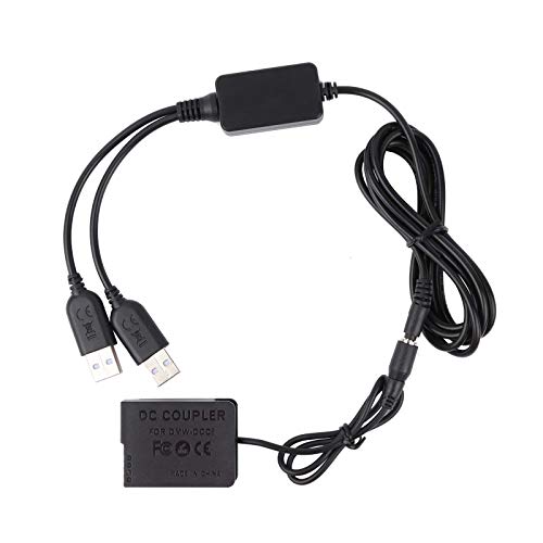 DMW-DCC8 DC-Koppler Dual-USB-Netzteil DMW-AC8-Adapter Kamera-Ladegerät für DMW-BLC12, Panasonic Lumix DMC-FZ200, DMC-FZ1000, DMC-FZ2000, DMC-G5, DMC-G6, DMC-G7 DMW-DCC8 DC-Koppler Dual-USB-Netzteil DMW-AC8-Adapter Kamera-Ladegerät für DMW-BLC12, Panasonic Lumix DMC-FZ200, DMC-FZ1000, DMC-FZ2000, DMC-G5, DMC-G6, DMC-G7 von Hincore