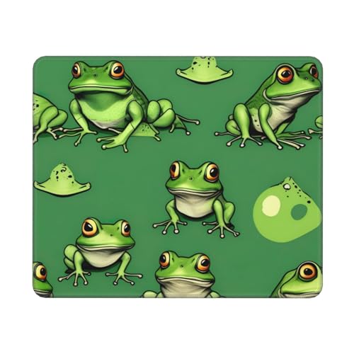Hingor Lustiges Mauspad mit grünen Fröschen, personalisiertes Mauspad, wasserdichtes Mauspad, rutschfeste Gummiunterseite, Computer-Mauspads für kabellose Maus Hingor Lustiges Mauspad mit grünen Fröschen, personalisiertes Mauspad, wasserdichtes Mauspad, rutschfeste Gummiunterseite, Computer-Mauspads für kabellose Maus von Hingor