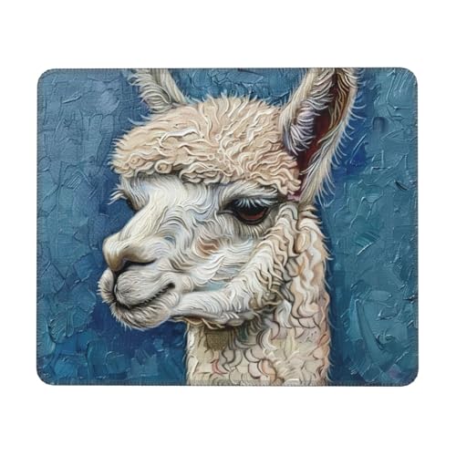 Hingor Mauspad mit Alpaka-Lama-Druck, mit genähten Kanten, Premium-Textur-Mauspad, rutschfeste Gummiunterseite, Mauspad für Gaming, Laptop, Computer Hingor Mauspad mit Alpaka-Lama-Druck, mit genähten Kanten, Premium-Textur-Mauspad, rutschfeste Gummiunterseite, Mauspad für Gaming, Laptop, Computer von Hingor
