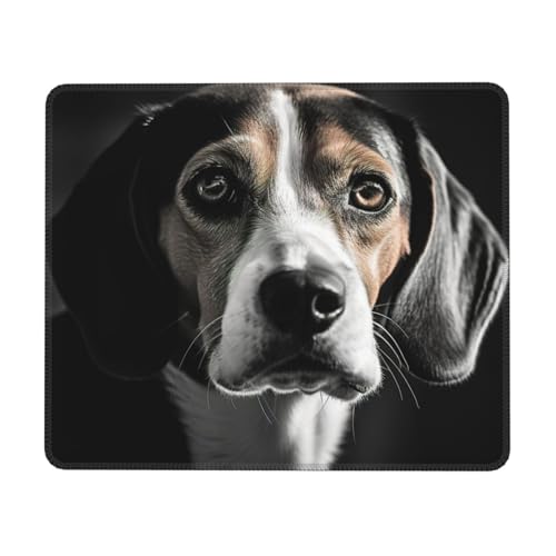 Hingor Mauspad mit Beagle-Muster und genähten Kanten, Premium-Textur-Mauspad, rutschfeste Gummiunterseite, Mauspad für Gaming, Laptop, Computer Hingor Mauspad mit Beagle-Muster und genähten Kanten, Premium-Textur-Mauspad, rutschfeste Gummiunterseite, Mauspad für Gaming, Laptop, Computer von Hingor