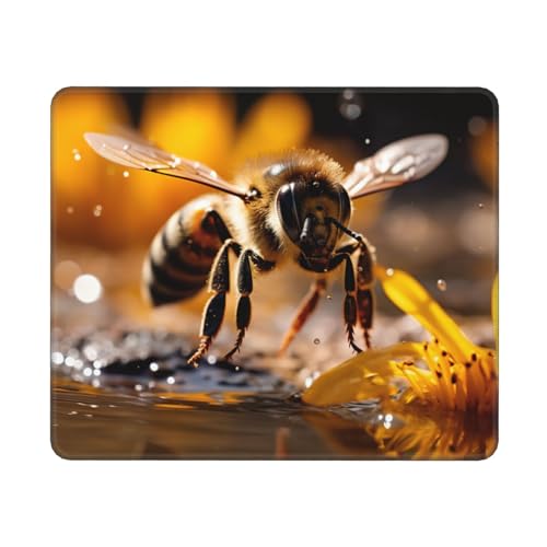 Hingor Mauspad mit Bienen-Motiv, personalisiertes Mauspad, wasserdichtes Mauspad, rutschfeste Gummiunterseite, Computer-Mauspads für kabellose Maus Hingor Mauspad mit Bienen-Motiv, personalisiertes Mauspad, wasserdichtes Mauspad, rutschfeste Gummiunterseite, Computer-Mauspads für kabellose Maus von Hingor