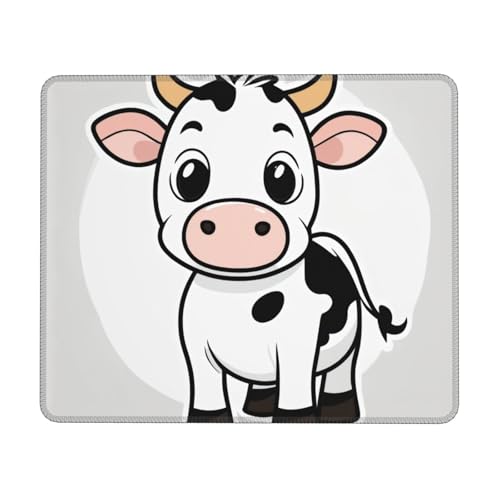 Hingor Mauspad mit Cartoon-Milchkuh-Druck, mit genähten Kanten, Premium-Textur-Mauspad, rutschfeste Gummiunterseite, Mauspad für Gaming-Laptop und Computer Hingor Mauspad mit Cartoon-Milchkuh-Druck, mit genähten Kanten, Premium-Textur-Mauspad, rutschfeste Gummiunterseite, Mauspad für Gaming-Laptop und Computer von Hingor