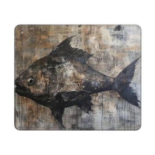 Hingor Mauspad mit Fisch-Druck, personalisiertes Mauspad, wasserdichtes Mauspad, rutschfeste Gummiunterseite, Computer-Mauspads für kabellose Maus Hingor Mauspad mit Fisch-Druck, personalisiertes Mauspad, wasserdichtes Mauspad, rutschfeste Gummiunterseite, Computer-Mauspads für kabellose Maus von Hingor
