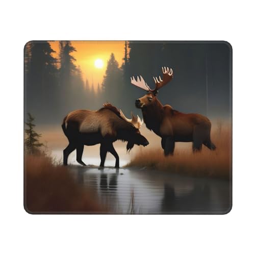 Hingor Mauspad mit Hirschbär-Elch-Druck, für Büro und Zuhause, personalisiertes Mauspad, wasserdichtes Mauspad, rutschfeste Gummiunterseite, Computer-Mauspads für kabellose Maus Hingor Mauspad mit Hirschbär-Elch-Druck, für Büro und Zuhause, personalisiertes Mauspad, wasserdichtes Mauspad, rutschfeste Gummiunterseite, Computer-Mauspads für kabellose Maus von Hingor