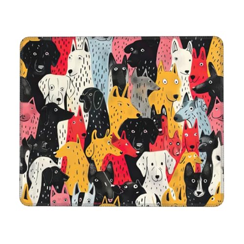 Hingor Mauspad mit Hundemuster und genähten Kanten, Premium-Textur-Mauspad, rutschfeste Gummiunterseite, Mauspad für Gaming, Laptop, Computer Hingor Mauspad mit Hundemuster und genähten Kanten, Premium-Textur-Mauspad, rutschfeste Gummiunterseite, Mauspad für Gaming, Laptop, Computer von Hingor