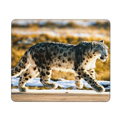 Hingor Mauspad mit Leopardenmuster, personalisiertes Mauspad, wasserdichtes Mauspad, rutschfeste Gummiunterseite, Computer-Mauspads für kabellose Maus von Hingor