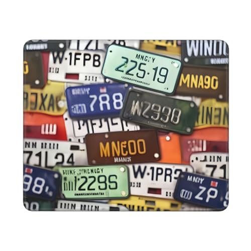 Hingor Mauspad mit Nummernschild-Druck, personalisiertes Mauspad, wasserdichtes Mauspad, rutschfeste Gummiunterseite, Computer-Mauspads für kabellose Maus Hingor Mauspad mit Nummernschild-Druck, personalisiertes Mauspad, wasserdichtes Mauspad, rutschfeste Gummiunterseite, Computer-Mauspads für kabellose Maus von Hingor