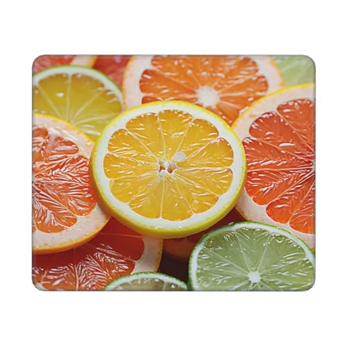 Hingor Mauspad mit Obstmuster, personalisiertes Mauspad, für Büro und Zuhause, wasserdichtes Mauspad, rutschfeste Gummiunterseite, Computer-Mauspads für kabellose Maus von Hingor