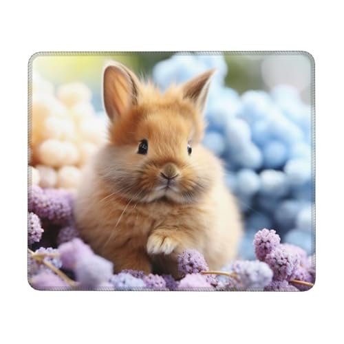 Hingor Mauspad mit Osterhasen-Eiern, Frühlingsblumen-Hasen-Druck, mit genähten Kanten, Premium-Textur-Mauspad, rutschfeste Gummiunterseite, Mauspad für Gaming-Laptop und Computer Hingor Mauspad mit Osterhasen-Eiern, Frühlingsblumen-Hasen-Druck, mit genähten Kanten, Premium-Textur-Mauspad, rutschfeste Gummiunterseite, Mauspad für Gaming-Laptop und Computer von Hingor