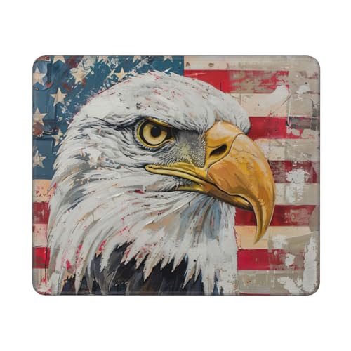 Hingor Mauspad mit Patriotischem Adler-Druck, personalisiertes Mauspad, wasserdichtes Mauspad, rutschfeste Gummiunterseite, Computer-Mauspads für kabellose Maus Hingor Mauspad mit Patriotischem Adler-Druck, personalisiertes Mauspad, wasserdichtes Mauspad, rutschfeste Gummiunterseite, Computer-Mauspads für kabellose Maus von Hingor