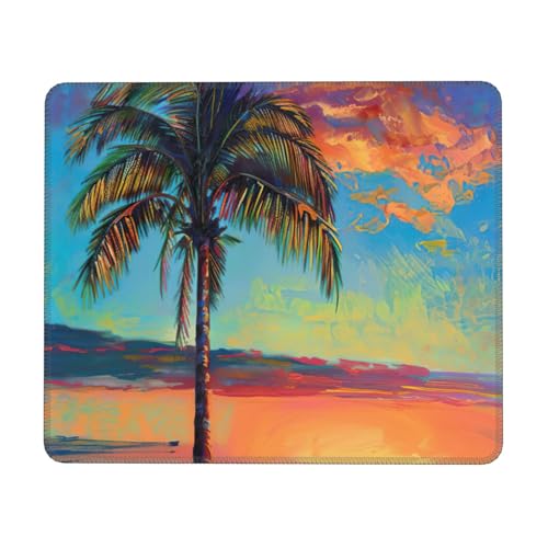 Hingor Mauspad mit Sonnenuntergang-Handflächendruck mit genähten Kanten, Premium-Textur-Mauspad, rutschfeste Gummiunterseite, Mauspad für Gaming-Laptop und Computer Hingor Mauspad mit Sonnenuntergang-Handflächendruck mit genähten Kanten, Premium-Textur-Mauspad, rutschfeste Gummiunterseite, Mauspad für Gaming-Laptop und Computer von Hingor