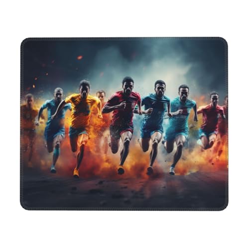 Hingor Mauspad mit Sportball-Aufdruck und genähten Kanten, Premium-Textur-Mauspad, rutschfeste Gummiunterseite, Mauspad für Gaming, Laptop, Computer Hingor Mauspad mit Sportball-Aufdruck und genähten Kanten, Premium-Textur-Mauspad, rutschfeste Gummiunterseite, Mauspad für Gaming, Laptop, Computer von Hingor
