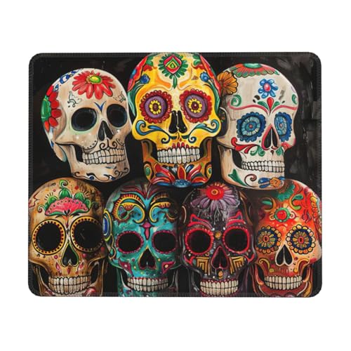 Hingor Mauspad mit Totenkopf-Motiv, mit genähten Kanten, Premium-Textur-Mauspad, rutschfeste Gummiunterseite, Mauspad für Gaming-Laptop und Computer Hingor Mauspad mit Totenkopf-Motiv, mit genähten Kanten, Premium-Textur-Mauspad, rutschfeste Gummiunterseite, Mauspad für Gaming-Laptop und Computer von Hingor