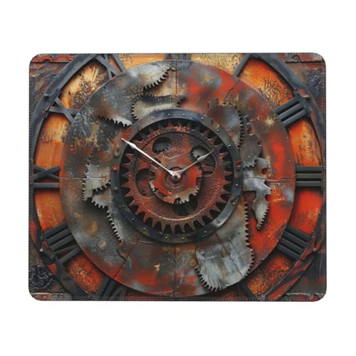 Hingor Mauspad mit Uhr-Zahnrad-Aufdruck, mit genähten Kanten, Premium-Textur-Mauspad, rutschfeste Gummiunterseite, Mauspad für Gaming, Laptop, Computer Hingor Mauspad mit Uhr-Zahnrad-Aufdruck, mit genähten Kanten, Premium-Textur-Mauspad, rutschfeste Gummiunterseite, Mauspad für Gaming, Laptop, Computer von Hingor