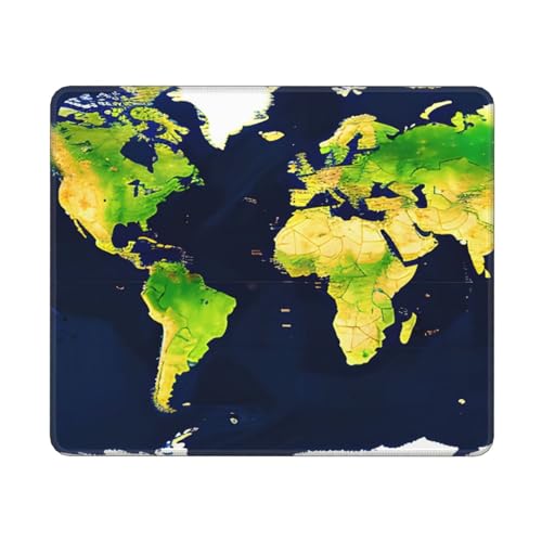 Hingor Mauspad mit Weltkarten-Druck, personalisiertes Mauspad, wasserdichtes Mauspad, rutschfeste Gummiunterseite, Computer-Mauspads für kabellose Maus Hingor Mauspad mit Weltkarten-Druck, personalisiertes Mauspad, wasserdichtes Mauspad, rutschfeste Gummiunterseite, Computer-Mauspads für kabellose Maus von Hingor