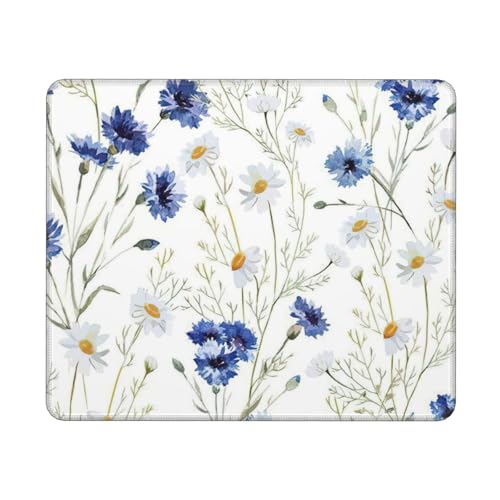 Hingor Mauspad mit Wildblumen und Kornblumen, Gänseblümchen, personalisiertes Mauspad, wasserdichtes Mauspad, rutschfeste Gummiunterseite, Computer-Mauspads für kabellose Maus Hingor Mauspad mit Wildblumen und Kornblumen, Gänseblümchen, personalisiertes Mauspad, wasserdichtes Mauspad, rutschfeste Gummiunterseite, Computer-Mauspads für kabellose Maus von Hingor