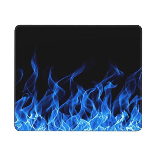 Hingor Mauspad mit blauem Flammenmuster, personalisiertes Mauspad, wasserdichtes Mauspad, rutschfeste Gummiunterseite, Computer-Mauspads für kabellose Maus Hingor Mauspad mit blauem Flammenmuster, personalisiertes Mauspad, wasserdichtes Mauspad, rutschfeste Gummiunterseite, Computer-Mauspads für kabellose Maus von Hingor