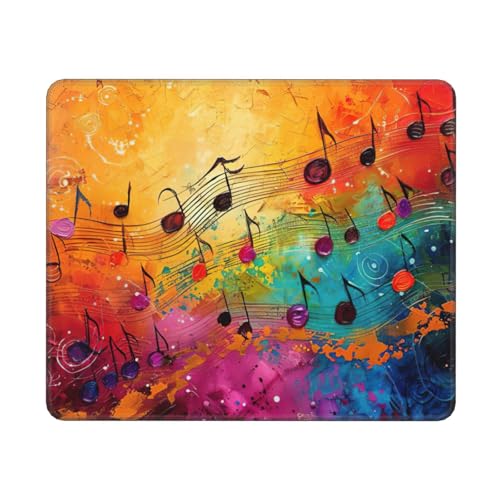 Hingor Mauspad mit buntem Musiknoten-Druck, für Büro und Zuhause, personalisiertes Mauspad, wasserdichtes Mauspad, rutschfeste Gummiunterseite, Computer-Mauspads für kabellose Maus Hingor Mauspad mit buntem Musiknoten-Druck, für Büro und Zuhause, personalisiertes Mauspad, wasserdichtes Mauspad, rutschfeste Gummiunterseite, Computer-Mauspads für kabellose Maus von Hingor