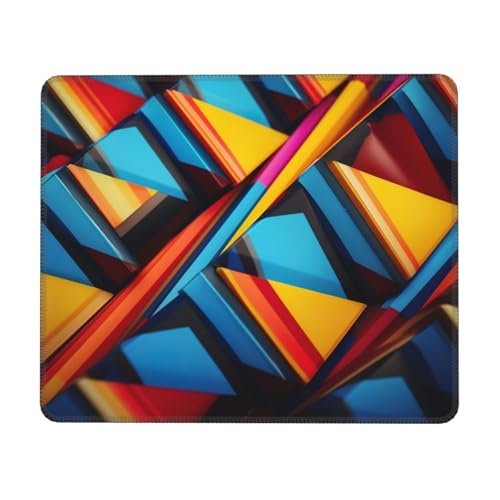 Hingor Mauspad mit dreieckigen Streifen, Bohemian-Druck, mit genähten Kanten, Premium-Textur-Mauspad, rutschfeste Gummiunterseite, Mauspad für Gaming, Laptop, Computer Hingor Mauspad mit dreieckigen Streifen, Bohemian-Druck, mit genähten Kanten, Premium-Textur-Mauspad, rutschfeste Gummiunterseite, Mauspad für Gaming, Laptop, Computer von Hingor