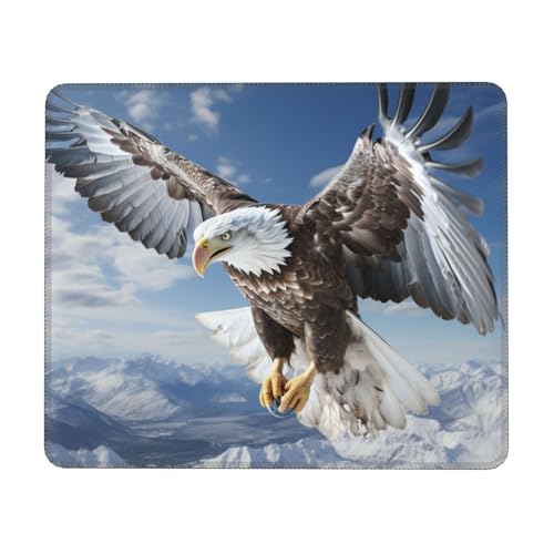 Hingor Mauspad mit fliegendem Adlermotiv, mit genähten Kanten, Premium-Textur-Mauspad, rutschfeste Gummiunterseite, Mauspad für Gaming, Laptop, Computer Hingor Mauspad mit fliegendem Adlermotiv, mit genähten Kanten, Premium-Textur-Mauspad, rutschfeste Gummiunterseite, Mauspad für Gaming, Laptop, Computer von Hingor