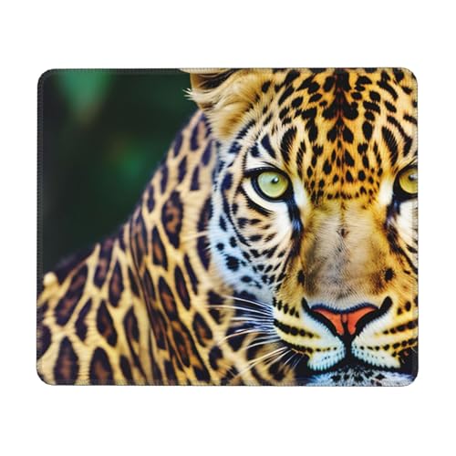 Hingor Mauspad mit gelbem Leopardenmuster und genähten Kanten, Premium-Textur-Mauspad, rutschfeste Gummiunterseite, Mauspad für Gaming, Laptop, Computer Hingor Mauspad mit gelbem Leopardenmuster und genähten Kanten, Premium-Textur-Mauspad, rutschfeste Gummiunterseite, Mauspad für Gaming, Laptop, Computer von Hingor