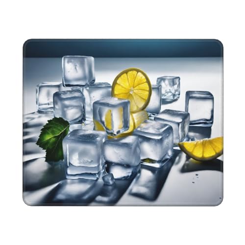 Hingor Mauspad mit gelbem Zitronenmuster, personalisiertes Mauspad, wasserdichtes Mauspad, rutschfeste Gummiunterseite, Computer-Mauspads für kabellose Maus von Hingor