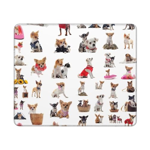 Hingor Mauspad mit niedlichem Chihuahua-Mopsmuster, personalisiertes Mauspad, wasserdichtes Mauspad, rutschfeste Gummiunterseite, Computer-Mauspads für kabellose Maus Hingor Mauspad mit niedlichem Chihuahua-Mopsmuster, personalisiertes Mauspad, wasserdichtes Mauspad, rutschfeste Gummiunterseite, Computer-Mauspads für kabellose Maus von Hingor