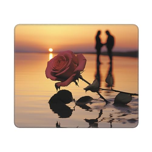 Hingor Mauspad mit romantischem Stranddruck, personalisiertes Mauspad, wasserdichtes Mauspad, rutschfeste Gummiunterseite, Computer-Mauspads für kabellose Maus Hingor Mauspad mit romantischem Stranddruck, personalisiertes Mauspad, wasserdichtes Mauspad, rutschfeste Gummiunterseite, Computer-Mauspads für kabellose Maus von Hingor