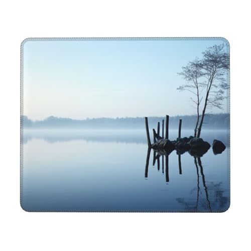 Hingor Mauspad mit ruhigem Wasserdruck mit genähten Kanten, Premium-Textur-Mauspad, rutschfeste Gummiunterseite, Mauspad für Gaming-Laptop und Computer Hingor Mauspad mit ruhigem Wasserdruck mit genähten Kanten, Premium-Textur-Mauspad, rutschfeste Gummiunterseite, Mauspad für Gaming-Laptop und Computer von Hingor