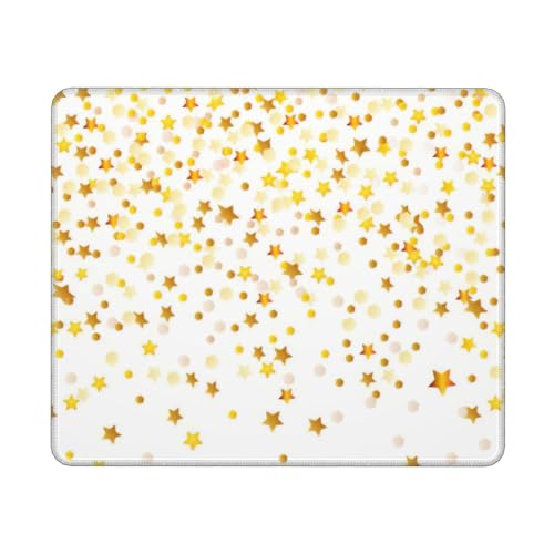 Hingor Mauspad mit verträumten Sternen und Punkten, personalisiertes Mauspad, wasserdichtes Mauspad, rutschfeste Gummiunterseite, Computer-Mauspads für kabellose Maus von Hingor