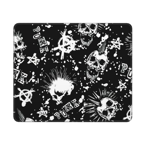 Hingor Mauspad mit weißem Punk-Totenkopf-Druck, für Büro und Zuhause, personalisiertes Mauspad, wasserdichtes Mauspad, rutschfeste Gummiunterseite, Computer-Mauspads für kabellose Maus Hingor Mauspad mit weißem Punk-Totenkopf-Druck, für Büro und Zuhause, personalisiertes Mauspad, wasserdichtes Mauspad, rutschfeste Gummiunterseite, Computer-Mauspads für kabellose Maus von Hingor