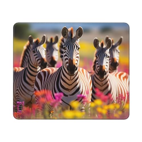 Mauspad mit Regenbogen-Zebramuster, personalisiertes Mauspad, wasserdichtes Mauspad, rutschfeste Gummiunterseite, Computer-Mauspads für kabellose Maus von Hingor