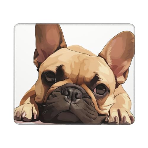 Mauspad mit Tiermotiv, Motiv: Französische Bulldogge, Büro, Zuhause, personalisiertes Mauspad, wasserdichtes Mauspad, rutschfeste Gummiunterseite, Computer-Mauspads für kabellose Maus Mauspad mit Tiermotiv, Motiv: Französische Bulldogge, Büro, Zuhause, personalisiertes Mauspad, wasserdichtes Mauspad, rutschfeste Gummiunterseite, Computer-Mauspads für kabellose Maus von Hingor