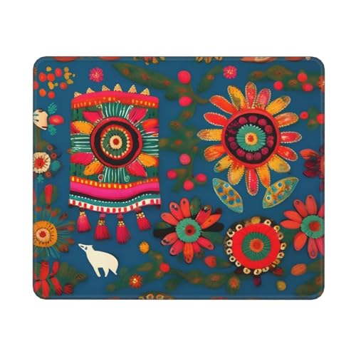 Mauspad mit mexikanischer Volkskunst, Boho-Druck, personalisiertes Mauspad, wasserdichtes Mauspad, rutschfeste Gummiunterseite, Computer-Mauspads für kabellose Maus Mauspad mit mexikanischer Volkskunst, Boho-Druck, personalisiertes Mauspad, wasserdichtes Mauspad, rutschfeste Gummiunterseite, Computer-Mauspads für kabellose Maus von Hingor