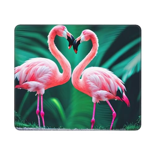 Mauspad mit zwei Flamingodrucken, personalisiertes Mauspad, wasserdichtes Mauspad, rutschfeste Gummiunterseite, Computer-Mauspads für kabellose Maus Mauspad mit zwei Flamingodrucken, personalisiertes Mauspad, wasserdichtes Mauspad, rutschfeste Gummiunterseite, Computer-Mauspads für kabellose Maus von Hingor