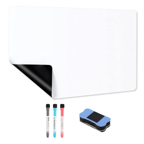 A3 Magnetisches Whiteboard für Kühlschrank – Abwischbare Weiße Magnettafel Flexibles, magnetisches Whiteboard für Küche, Büro & Schule. Inkl. 3 Stiften, 1 Radierer und 2 Magneten. A3 Magnetisches Whiteboard für Kühlschrank – Abwischbare Weiße Magnettafel Flexibles, magnetisches Whiteboard für Küche, Büro & Schule. Inkl. 3 Stiften, 1 Radierer und 2 Magneten. von HingtTraum