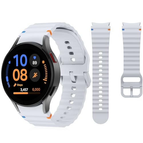 Hinnwer 20mm Armband Kompatibel mit Samsung Galaxy Watch FE/Galaxy Watch 7/6/5/4 40mm 44mm/Galaxy Watch 6 Classic 43mm 47mm Sports Silikon Uhrenarmband für Samsung Galaxy Watch 5 Pro 45mm Hell Grau Hinnwer 20mm Armband Kompatibel mit Samsung Galaxy Watch FE/Galaxy Watch 7/6/5/4 40mm 44mm/Galaxy Watch 6 Classic 43mm 47mm Sports Silikon Uhrenarmband für Samsung Galaxy Watch 5 Pro 45mm Hell Grau von Hinnwer