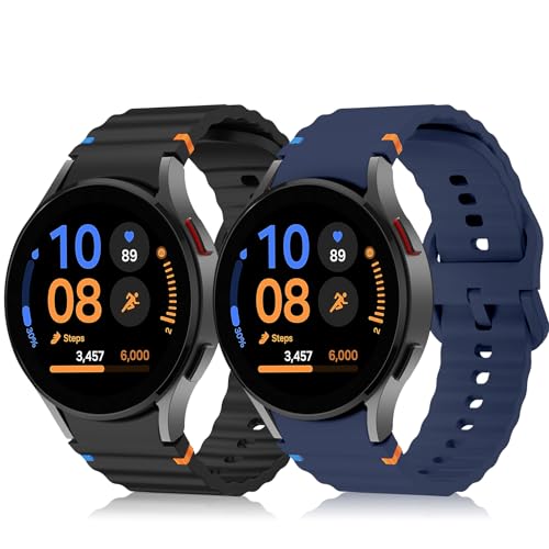 Hinnwer 20mm Armband Kompatibel mit Samsung Galaxy Watch FE/Galaxy Watch 7/6/5/4 40mm 44mm/Watch 6 Classic 43mm 47mm, 2 Stück Silikon Uhrenarmband für Galaxy Watch 5 Pro 45mm Schwarz Mitternacht Hinnwer 20mm Armband Kompatibel mit Samsung Galaxy Watch FE/Galaxy Watch 7/6/5/4 40mm 44mm/Watch 6 Classic 43mm 47mm, 2 Stück Silikon Uhrenarmband für Galaxy Watch 5 Pro 45mm Schwarz Mitternacht von Hinnwer